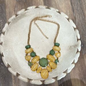 Necklace with yellow and green stones